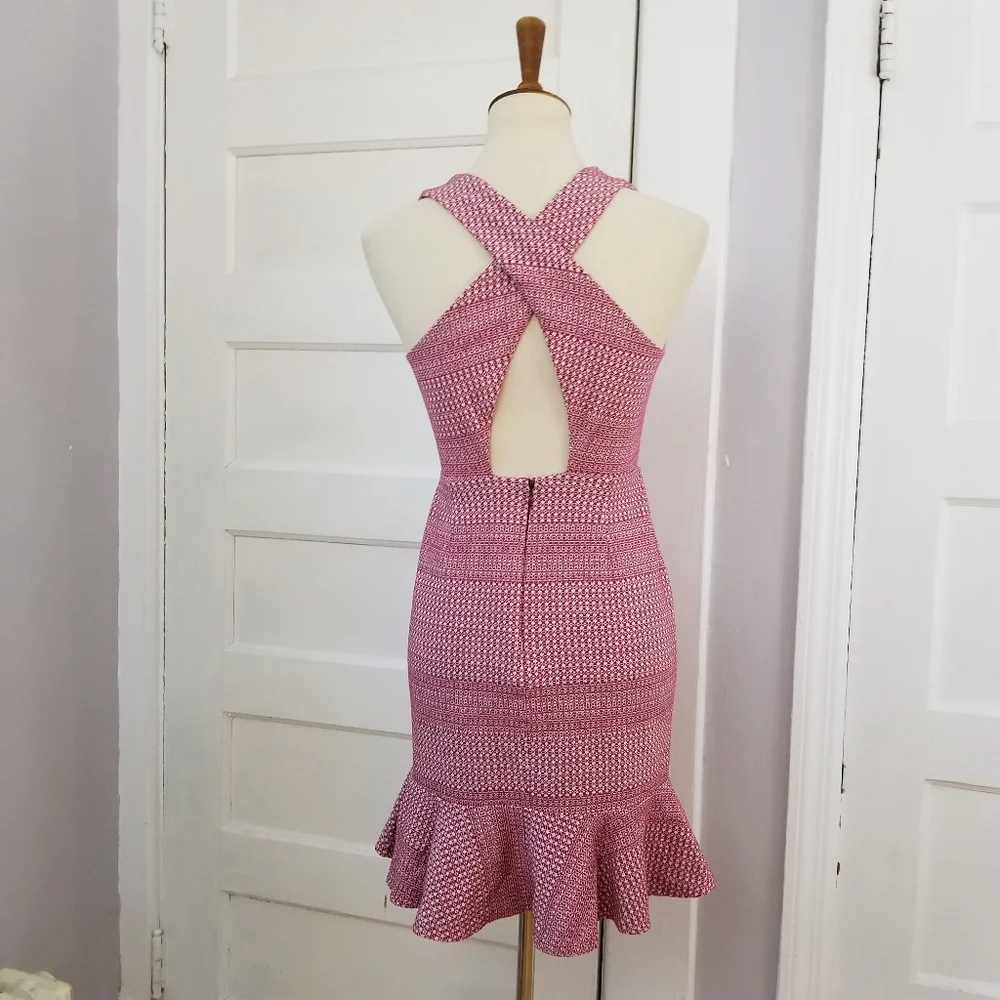 Banana Republic Jacquard Cross Back Dress, Size 0 - Picture 5 of 12
